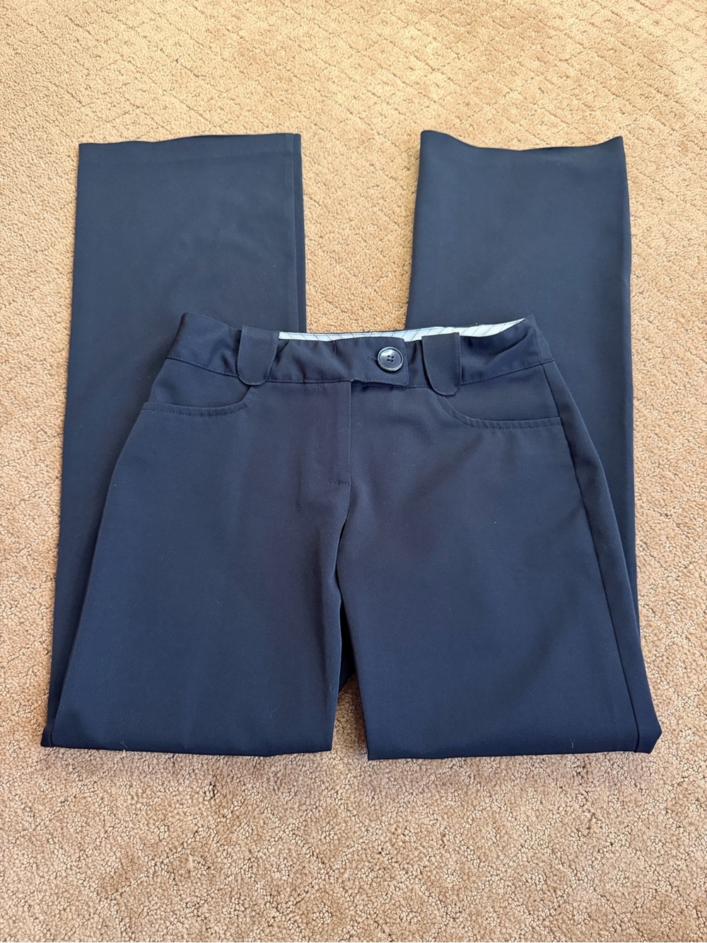 Exact Change Women’s Black Dress Pants Button Closure Junior’s 1 Y2K